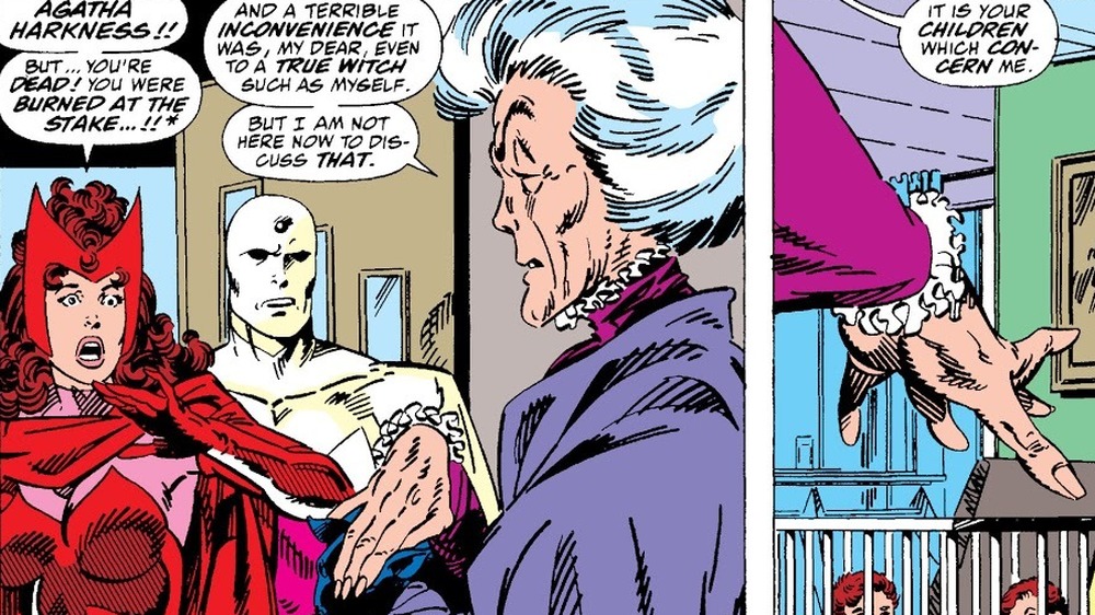 Agatha Harkness and Scarlet Witch talk