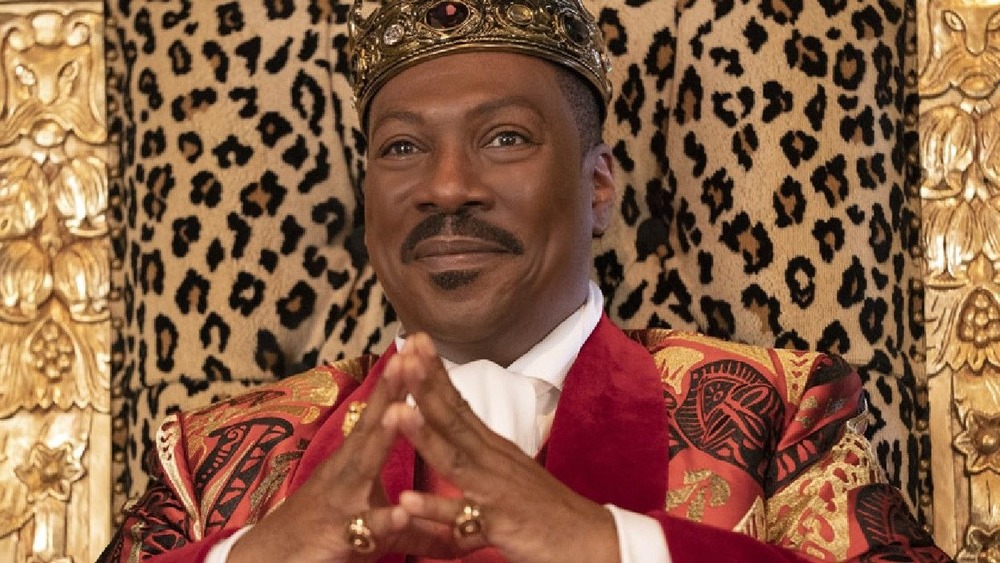 Eddie Murphy on his throne in the Coming 2 America trailer