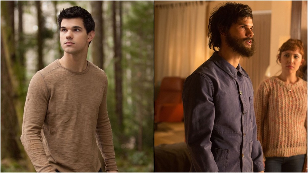 Taylor Lautner in Twilight (L) and Cuckoo (R)