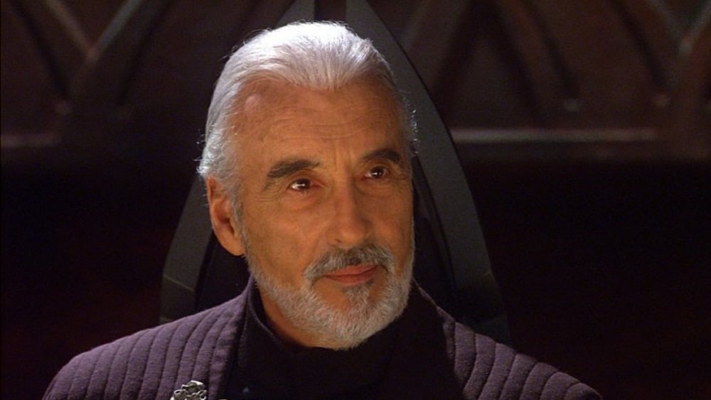 Sir Christopher Lee as Count Dooku in Attack of the Clones