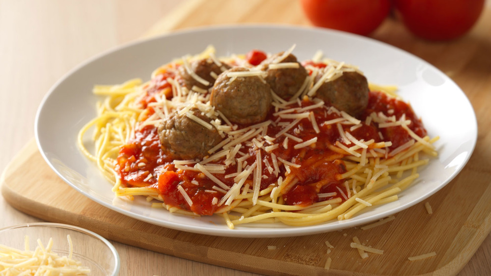 Spaghetti and meatballs from Noodles & Company