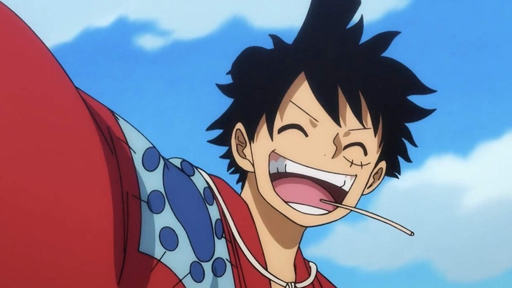 One Piece Luffy laughing